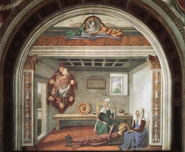 Domenicho Ghirlandaio Tod der Hl.Fina oil painting image